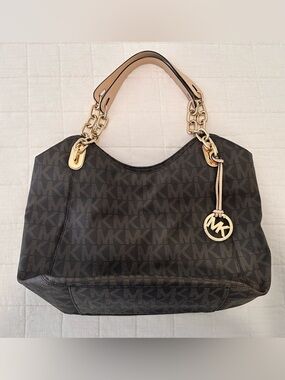 Michael Kors Coated Canvas Signature Satchel Handbag